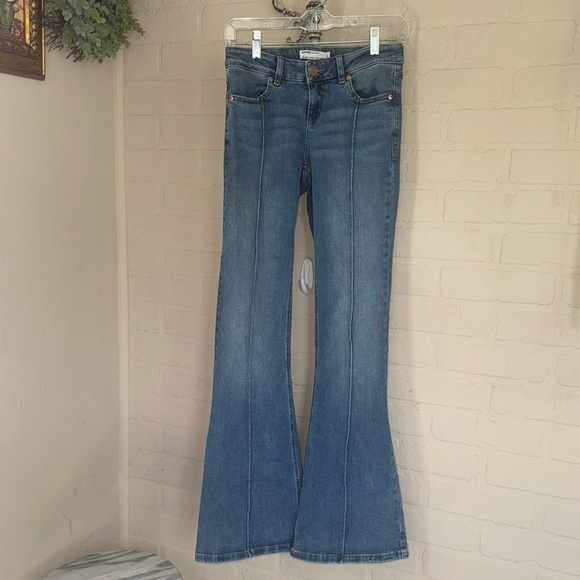 Garage denim jeans Low Rise Flare soft size 27 stretch boho festival hippie - Picture 2 of 6